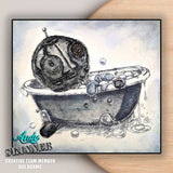 Creative Expressions, Pre Cut Rubber Stamp By Andy Skinner, Botology, Wash Your Worries Away (CEASR070)