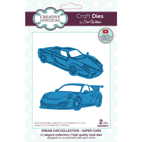 Creative Expressions, Sue Wilson, Dream Car Collection Super Cars Craft Die