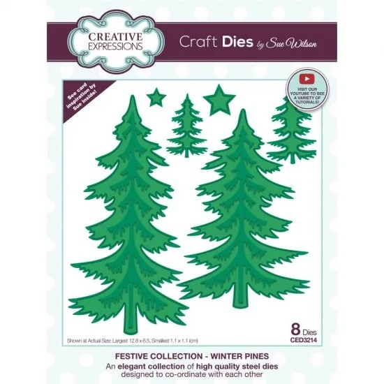 Creative Expressions, Craft Dies by Sue Wilson, Festive Collection, Winter Pines