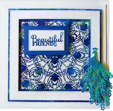 Creative Expressions, Craft Dies by Sue Wilson, Background Collection, Peacock Plumage