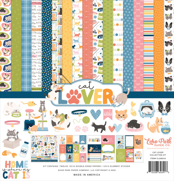 Echo Park Collection Kit 12"X12", Cat Lover (CL506016)