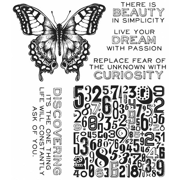 Tim Holtz Cling Stamps 7"X8.5", Perspective (CMS213)