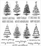 Tim Holtz Cling Stamps 7"X8.5", Scribbly Christmas (CMS249)