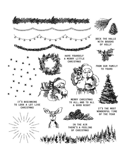 Stampers Anonymous, Tim Holtz Cling Stamp, Darling Christmas (CMS457)