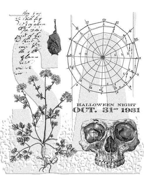 Tim Holtz Cling Stamps 7"X8.5", The Obscure (CMS471)