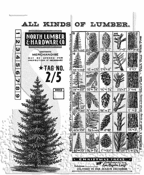 Stampers Anonymous, Tim Holtz Cling Stamps 7"X8.5", Winter Woodlands