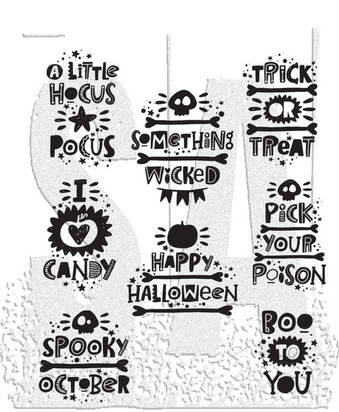 Tim Holtz Cling Stamps 7"X8.5", Halloween Whatnots (CMS491)