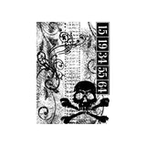 Stampers Anonymous, Tim Holtz Cling Stamp 2.5"X3.5", Skull (COM003)