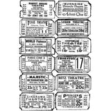 Stampers Anonymous, Tim Holtz Cling Stamp 2.5"X3.5", Ticket (#COM007)