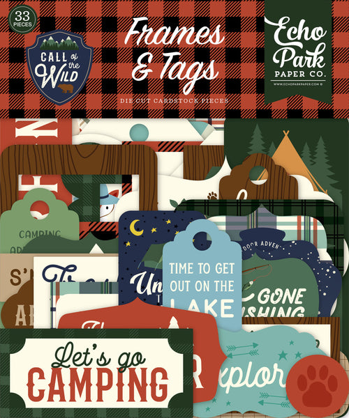 Echo Park Cardstock Ephemera 33/Pkg, Frames & Tags, Call Of The Wild
