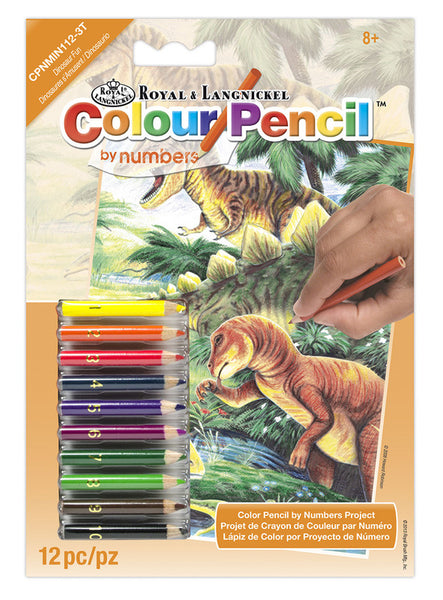 Royal & Langnickel, Mini Colour Pencil By Numbers, Dinosaurs