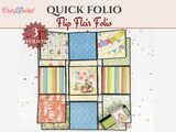 Craftreat, Scrapbook Blank Quick Folio, Flip Flair Folio, Black, Kraft and White (CQF005)