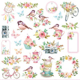 Little Birdie Ephemera Embellishment 50/Pkg, Celebrate Life