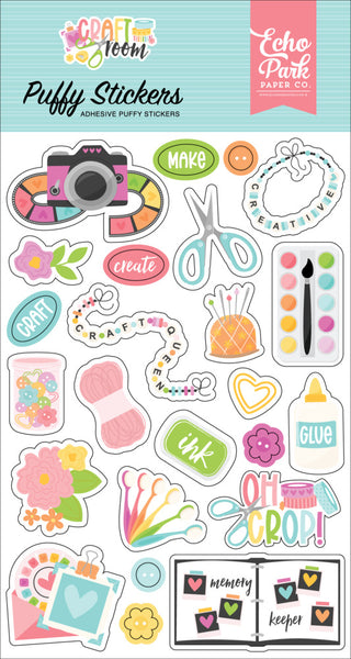 Carta Bella Puffy Stickers, Craft Room