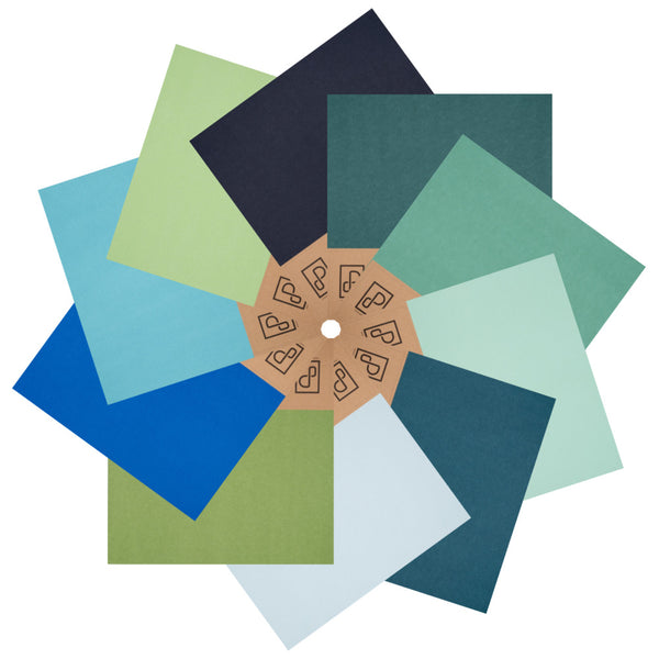 Prism Studio, 12X12 Whole Spectrum "Canvas" Series Textured Cardstock Multi-Pack, Cool Tones (10 Sheets) (CS-7606)
