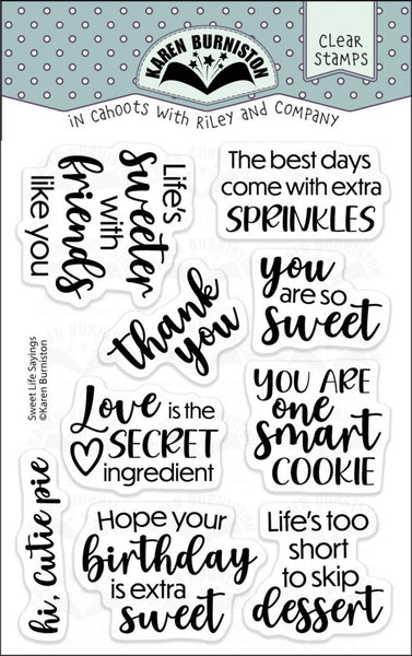 Karen Burniston, Clear Stamps, Sweet Life Sayings (CS039)