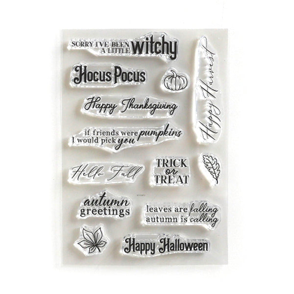 Elizabeth Craft, Clear Stamp, Autumn Words