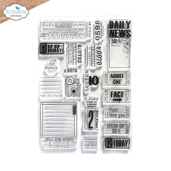 Elizabeth Craft, Clear Stamps, Tickets (CS314)