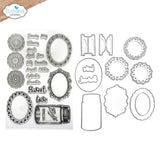 Elizabeth Craft Designs, Stamp And Die Set, Small Doilies & Tabs (CSD384)