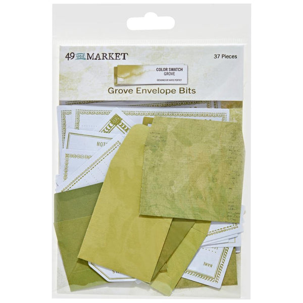 49 And Market, Color Swatch: Grove Envelope Bits, 37 pcs.