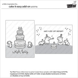 Lawn Fawn, Cake It Easy Add-On Stamps, Dies and Coloring Stencils Set (LF3773, LF3774 & LF3775)