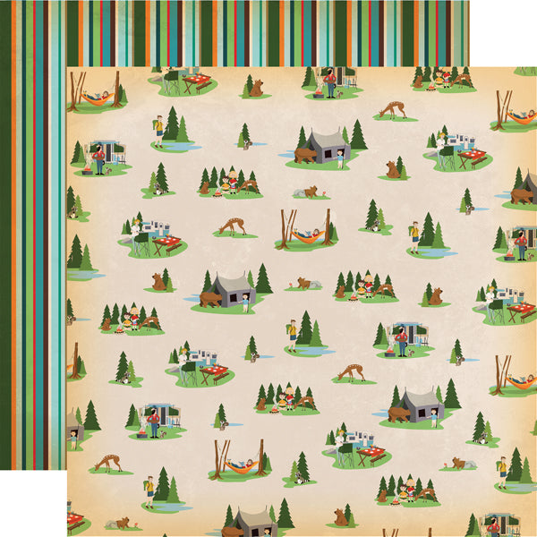Carta Bella, Gone Camping, Double-Sided Cardstock 12"X12", Campout