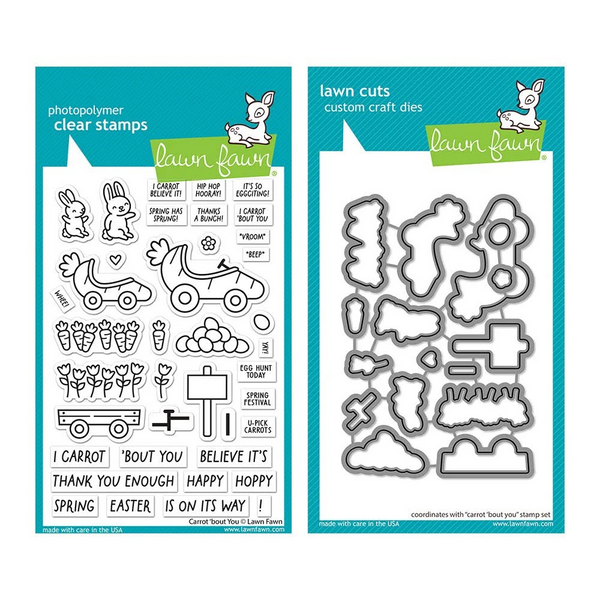 Lawn Fawn, Clear Stamps and Dies Set, Carrot 'bout You (LF3349 & LF3350)