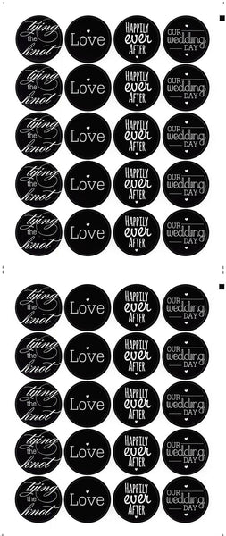 Forever In Time, Sentiment Seal Stickers, Chalk Wedding