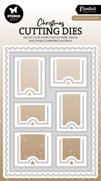 Studio Light, Cutting Die Advent Card shape Essentials 8 Pieces