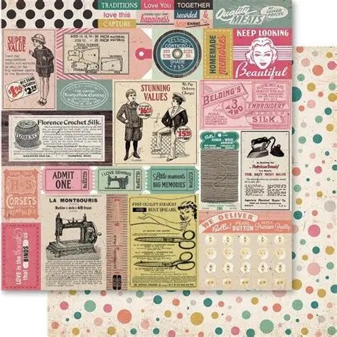 Ruby Rock-It, Bolt, Double-Sided Cardstock 12x12, Collage