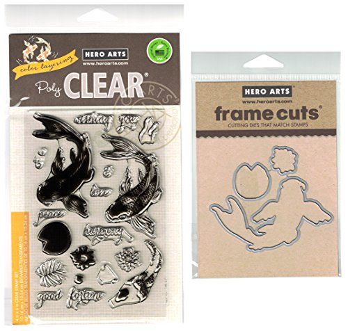 Hero Arts, Color Layering Stamps & Dies Bundle, Koi