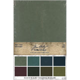 Tim Holtz Idea-Ology Kraft-Stock Stack Cardstock Pad 6"X9" 24/Pkg, Cool, 8 Colors/3 Each (TH94110)