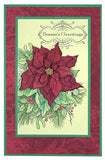 Stampendous, Cling Stamps, Dies & Stencil Combo, Create A Poinsettia