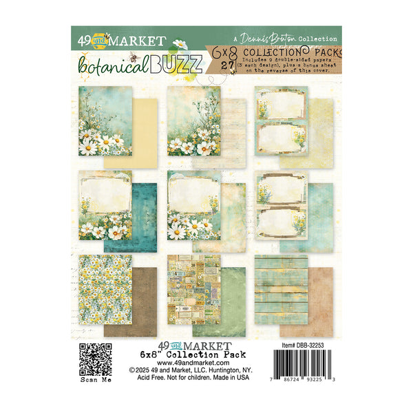 49 And Market Collection Pack 6"X8", Botanical Buzz by Dennis Bruton (DBB-32253)