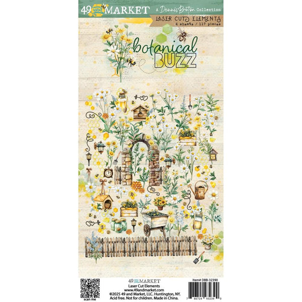 49 And Market, Laser Cut Outs, Element, Botanical Buzz (DBB-32390)