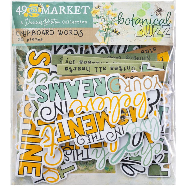 49 And Market, Chipboard Set, Botanical Buzz (DBB-32413)
