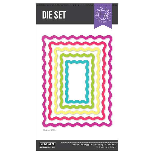 Hero Arts Die Set, Squiggly Rectangle Frames (DF278)