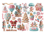 Stamperia, Cardstock Ephemera Adhesive Paper Cut Outs, Candy Christmas (DFLCT66)