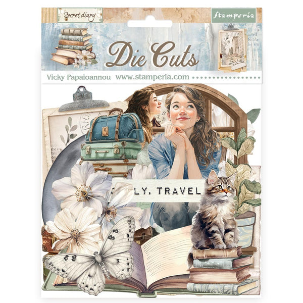 Stamperia, Chip-Board Die-Cuts, Create Happiness, Secret Diary (DFLDC128)