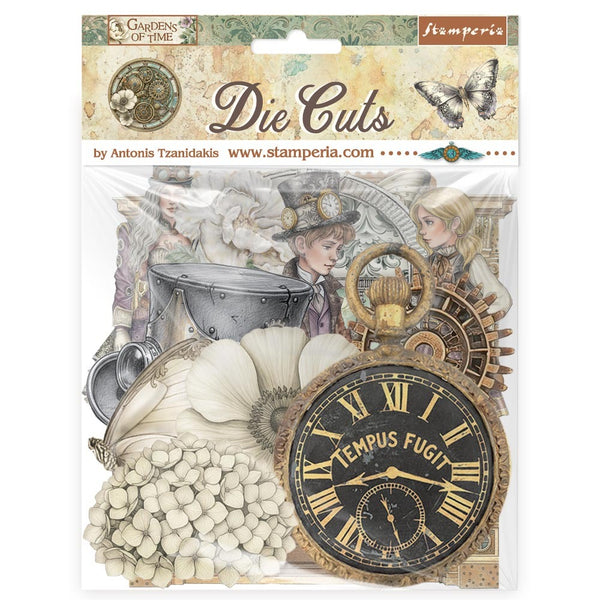 Stamperia, Chip-Board Die-Cuts, Gardens of Time (DFLDC130)