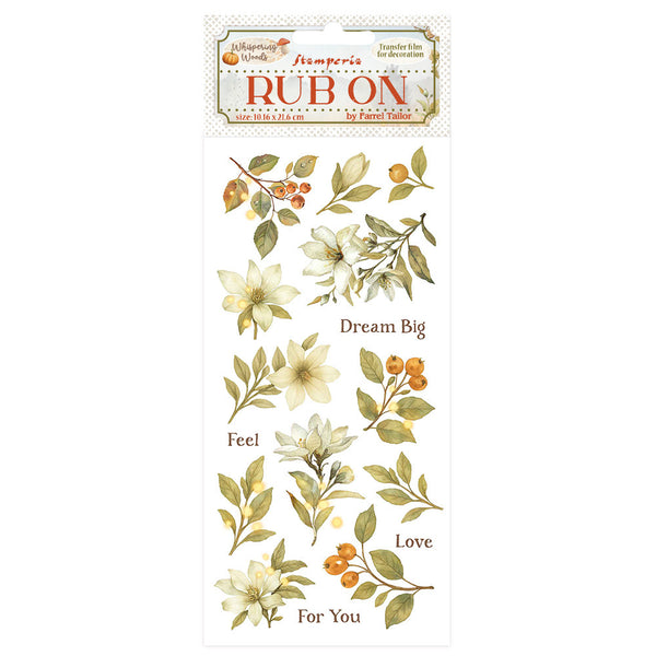 Stamperia Rub-On 4"X8.5", Whispering Woods, Magnolia (DFLRB184)