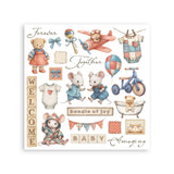 Stamperia, Assortment Rub-On Kit 6/Pkg, Baby