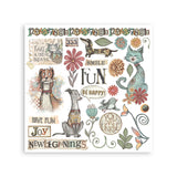 Stamperia, Assortment Rub-On Kit 6/Pkg, Furry Friends