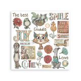 Stamperia, Assortment Rub-On Kit 6/Pkg, Furry Friends