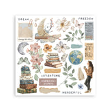 Stamperia, Assortment Rub-On Kit 6/Pkg, Create Happiness, Secret Diary