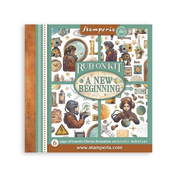 Stamperia, Assortment Rub-On Kit 6/Pkg, A New Beginning (DFLRBX10)