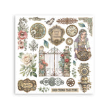 Stamperia, Assortment Rub-On Kit 6/Pkg, Gardens of Time (DFLRBX11)
