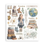 Stamperia Rub-On Selection 8"X9" 6/Pkg, Create Happiness, Secret Diary (DFLRBXG02)