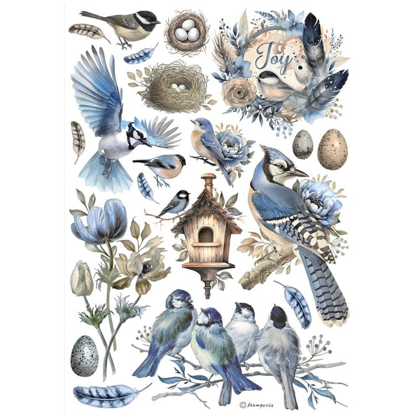 Stamperia, Rice Paper A4, Birds
