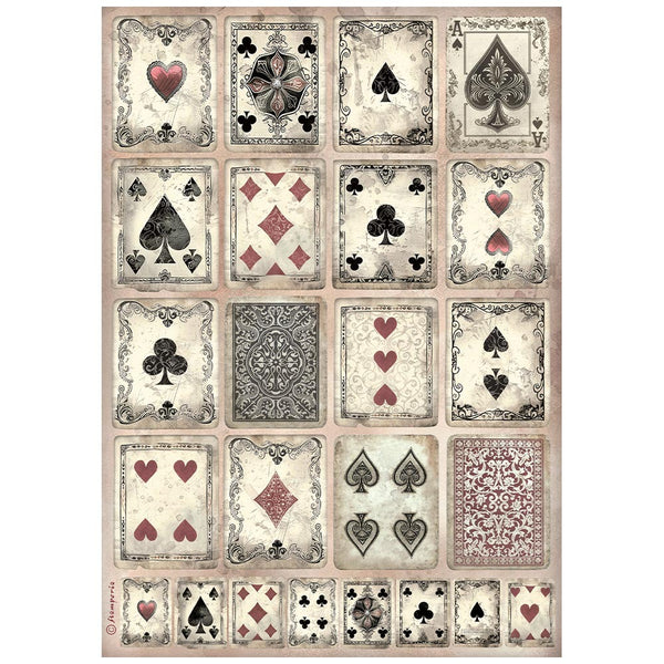 Stamperia Rice Paper Sheet A4, Master of Magic, Cards
